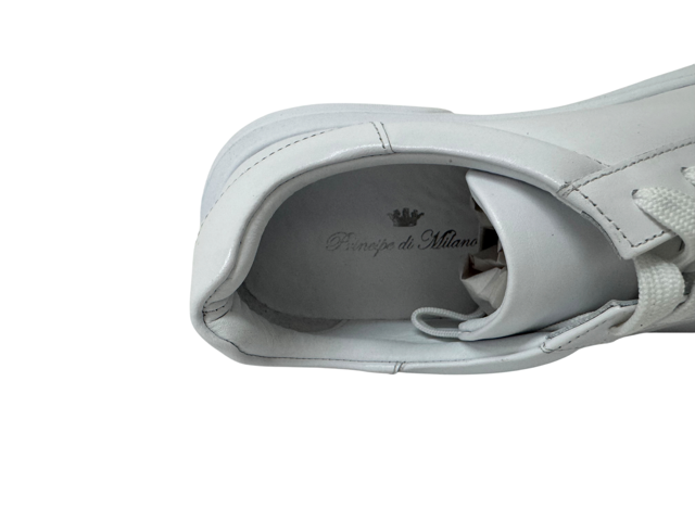 SNEAKERS IN VITELLO bianco